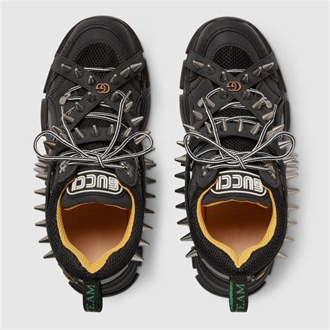 gucci shoes with spikes|Gucci flashtrek spikes.